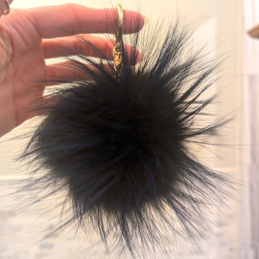 NWT Michael Kors Fuzzy Puff Keychain